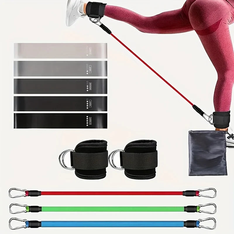 VIVRA PowerFlex 11-piece resistance bands set with handles and case